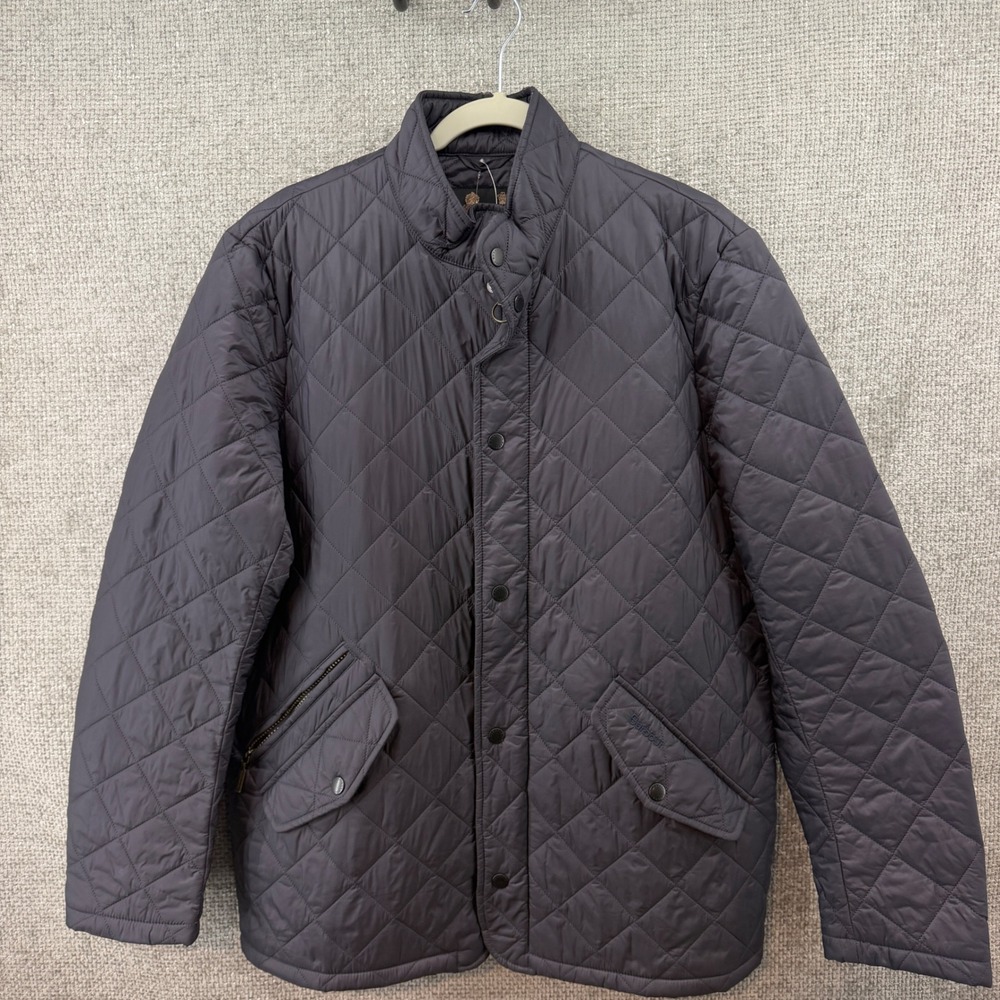 Barbour Flyweight Chelsea Quilt Jacket Mens Medium Navy Classic Preppy Flaw